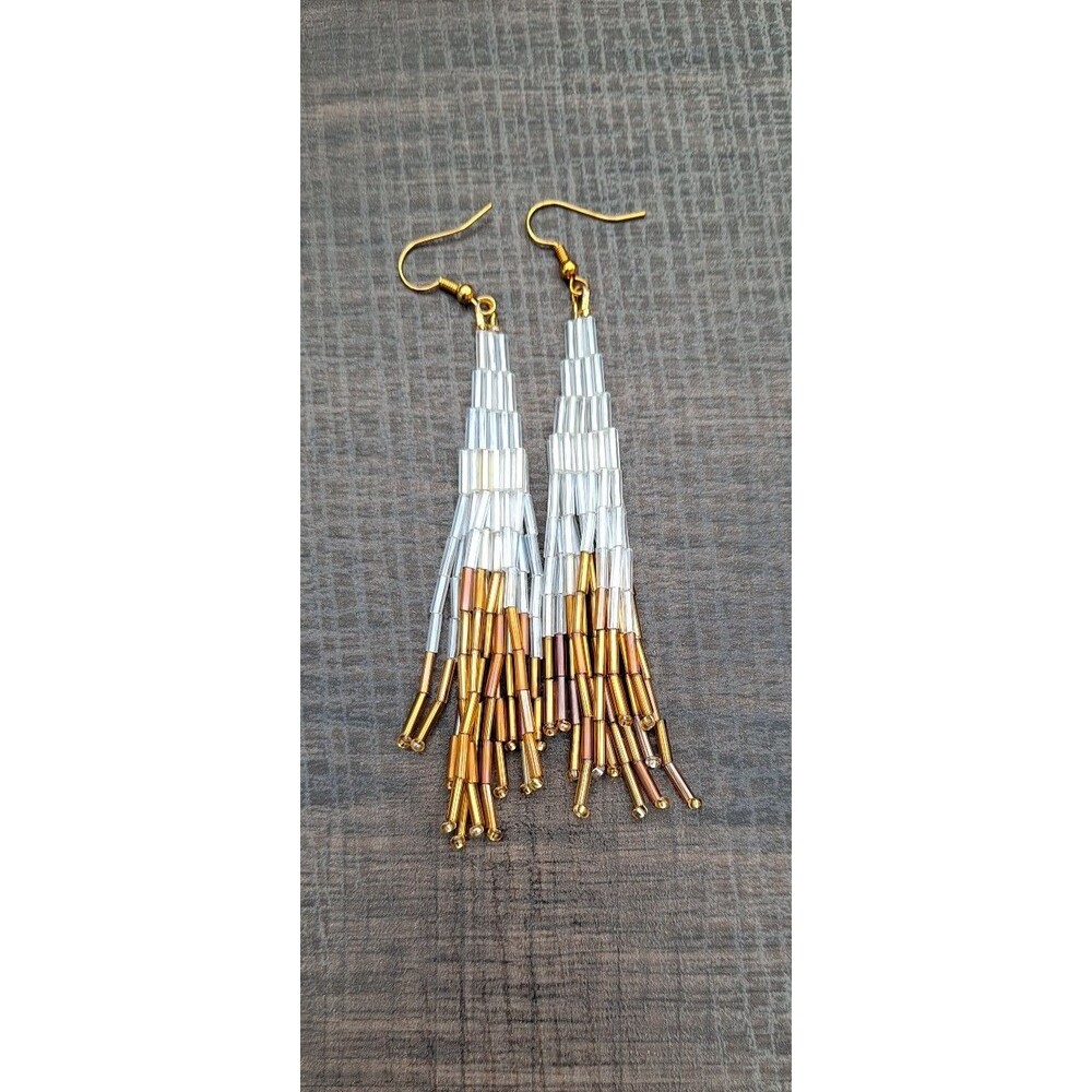 Handmade Beaded Tassel Earrings